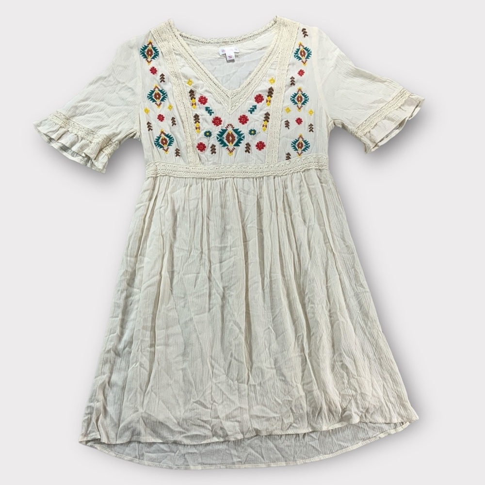 Women’s Xhilaration Hippie Boho Embroidered Dress Size Small #182